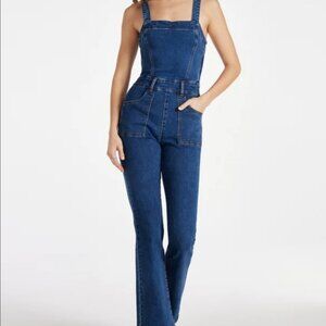 JUSTFAB Sleeveless Denim Jumpsuit Size Medium